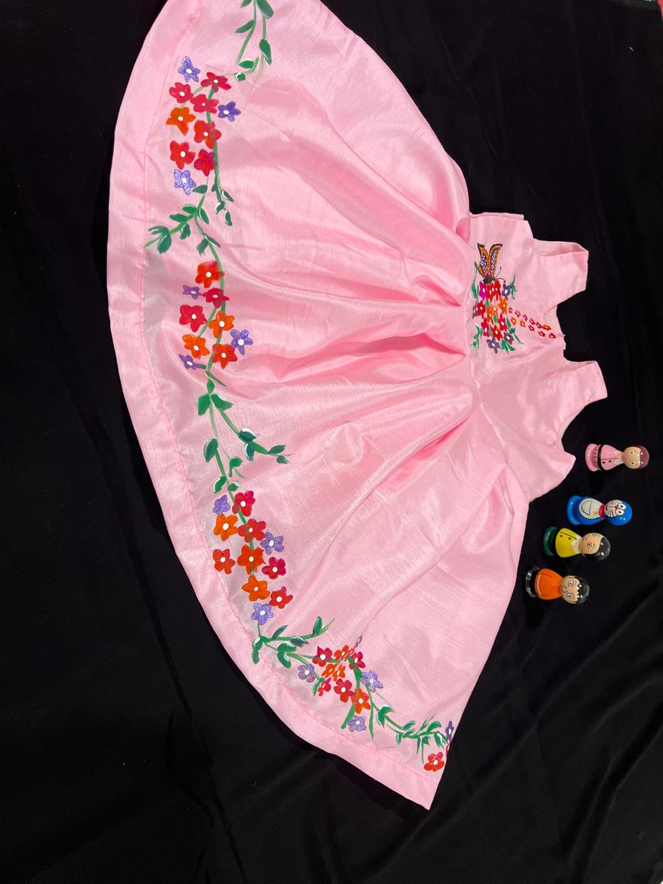 Baby Pink Toddler Frock Premium